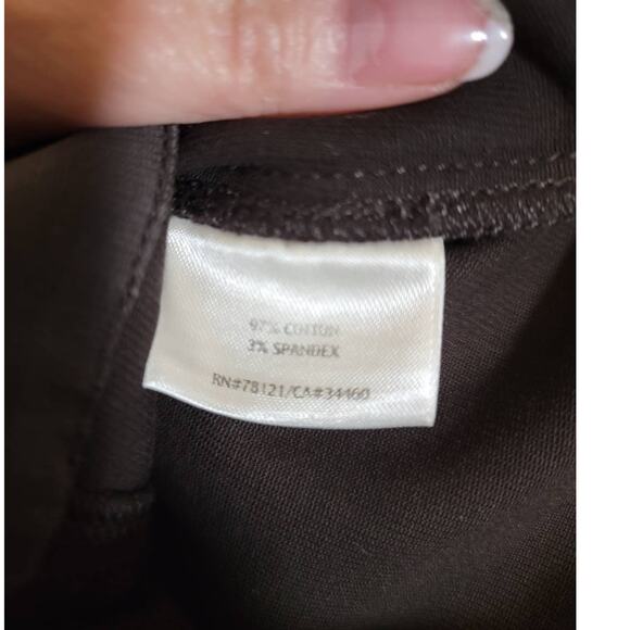 Eileen Fisher Straight Leg Pant Mid Rise Five Pockets Dark Gray Size Medium - Picture 6 of 6